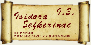 Isidora Sefkerinac vizit kartica